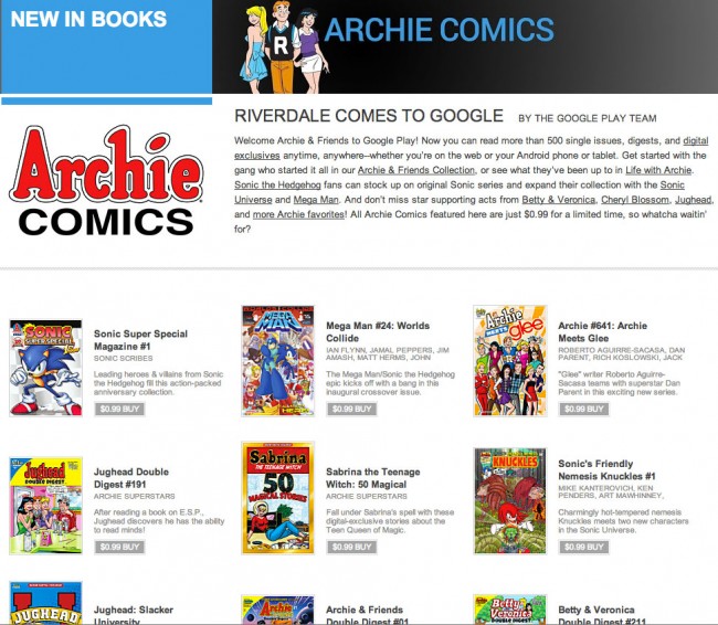 ArchieComicsGooglePlay