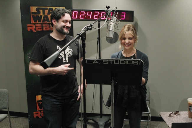 DAVE FILONI (CREATOR AND EXECUTIVE PRODUCER, "STAR WARS REBELS"), SARAH MICHELLE GELLAR