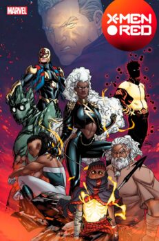 Abigail Brand enacted her plan to start another interstellar war, but Storm and the Brotherhood of Arakko thwarted her! Now Storm faces off against Vulcan in X-Men Red #10 by Marvel Comics! 