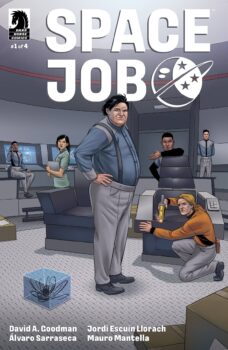 Danny Sheridan is the new First Officer of the SS George H.W. Bush, but the crew is not reading for his leadership. Find out what happens in Space Job #1 by Dark Horse Comics! 