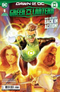 Hal Jordan’s days of cruising to the far reaches of space are over.  Now it’s time to make a life for himself on the good ol’ Earth, your Major Spoilers review of Green Lantern #1 from DC Comics awaits!
