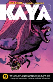 Jin is in the hands of a brutal mutant who is using him as a bargaining chip. Kaya is separated from her friends and has lost Jin’s trail. Is this the end of the road for them? Find out in Kaya #9 from Image Comics!