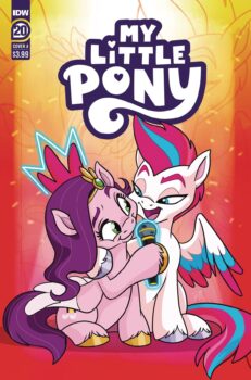Zipp and Pipp must work together to save the Royal Dinner and Concert! Find out if they can thwart Milkyway in My Little Pony #20 by IDW Publishing! 