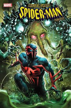 Miguel O’Hara comes face to face with the newest incarnation of The Man-Thing, but this time he might not want to save the day.  Your Major Spoilers review of Miguel O’Hara: Spider-Man 2099 #5, awaits!