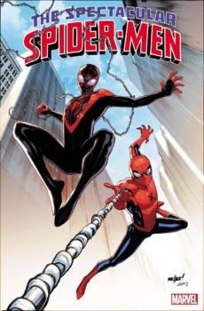 Peter Parker. Miles Morales. Each protects New York City as Spider-Man, but together, they're more than the sum of their spider-parts. Your Major Spoilers review of Spectacular Spider-Men #1 from Marvel Comics awaits!