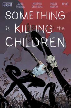 Erica hunts a different monster. Instead of killing kids, it is killing dogs. Why the difference, and can a younger Erica handle it on her own? Find out in Something is Killing the Children #36 from BOOM! Studios.