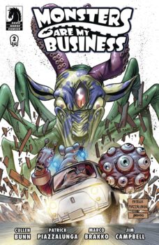 Griz’s government job turns into rescuing a monster from the Howling Gargoyles. But who is this unusual monster and why is everyone so interested in him? Find out in Monsters Are My Business #2 from Dark Horse Comics!