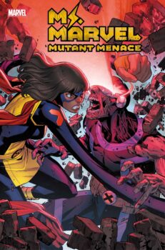 Ms. Marvel reunites with Red Dagger! Can Kamala Khan handle her malfunctioning powers, Orchis on her tail, and see her old flame again? Find out in Ms. Marvel: Mutant Menace #3 by Marvel Comics! 