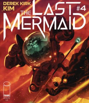 The Mermaid helps a human without knowing who or what he was. When he continues to do things to help her in turn, she is first puzzled, then suspicious. But can he help her find what she is looking for? Find out in The Last Mermaid #4 from Image Comics!