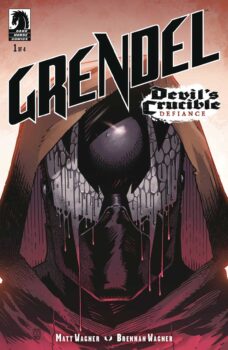 Grendel-Prime has returned to the Earth he left so long ago.  Only to find that he and all who share his name are being hunted.  Your Major Spoilers review of Grendel: Devil’s Crucible – Defiance #1, awaits!