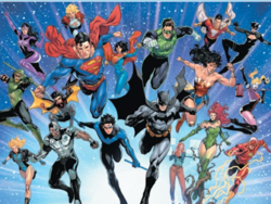 Comic books, comics, Batman, Robin, Dick Grayson, Nightwing, Justice League, New Teen Titans, Titans, Green Lantern, Superman, Mark Waid, Dan Mora, Wonder Woman, Hawk and Dove, Martian Manhunter, unlimited, Black Lightning, Atom, Star Sapphire, Harley Quinn, Poison Ivy, 