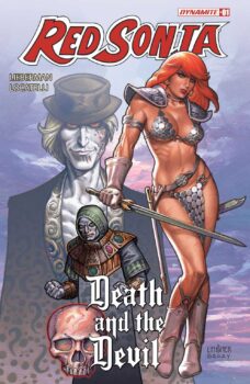 She causes a lot of chaos, killing and slashing a path of destruction wherever she goes. But now, Sonja has to deal with the mess she’s made in Red Sonja: Death and the Devil #1 from Dynamite Entertainment.