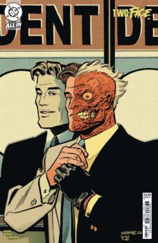 To keep Gotham standing and a place ripe for business, the crooks have their own court, and there’s only one person who can run it.  Your Major Spoilers review of Two-Face #1, awaits!