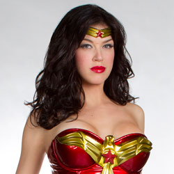World of Wonder Woman Metallic Vinyl Body Armor Corset