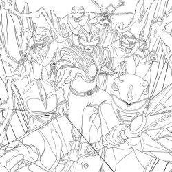 Mighty Morphin Power Rangers Adult Coloring Book