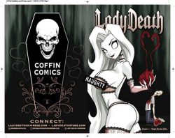 Dan Mendoza Lady Death cover for Coffin Comics