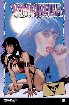 Dynamite Entertainment launches new Vampirella series with Christopher Priest 3 VampiV5 2019 01061 Incen10 HughesHomage