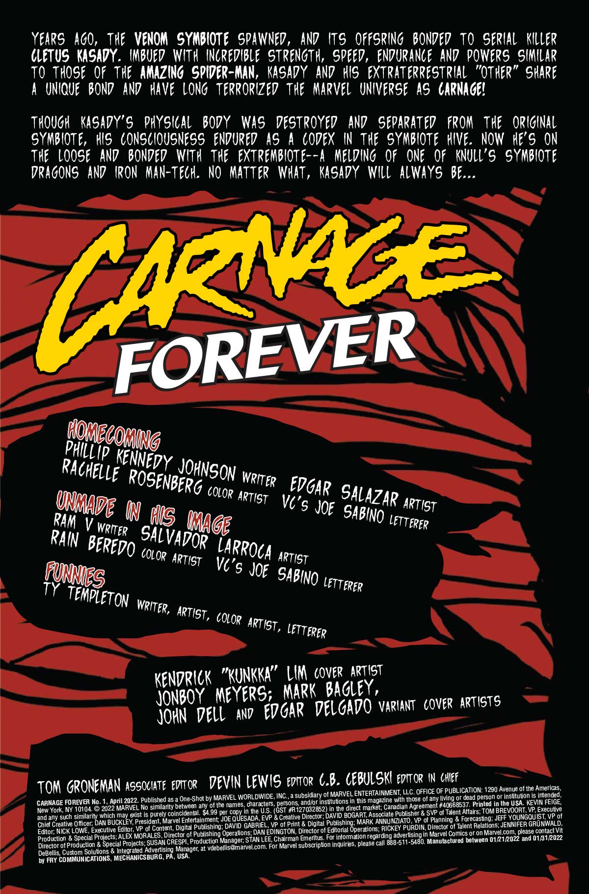 PREVIEW: Carnage Forever #1 — Major Spoilers — Comic Book Reviews, News ...