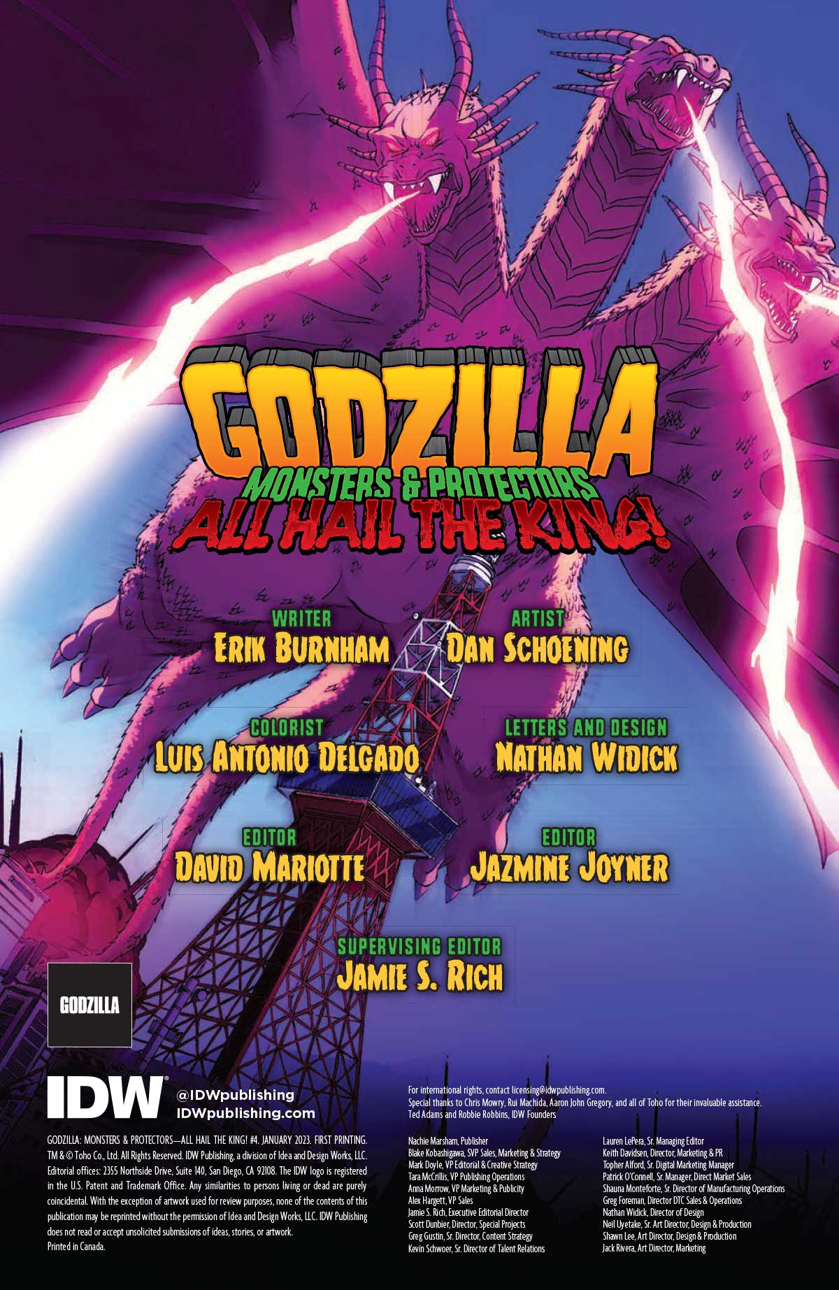 ComicList Previews- GODZILLA: MONSTERS AND PROTECTORS: ALL HAIL