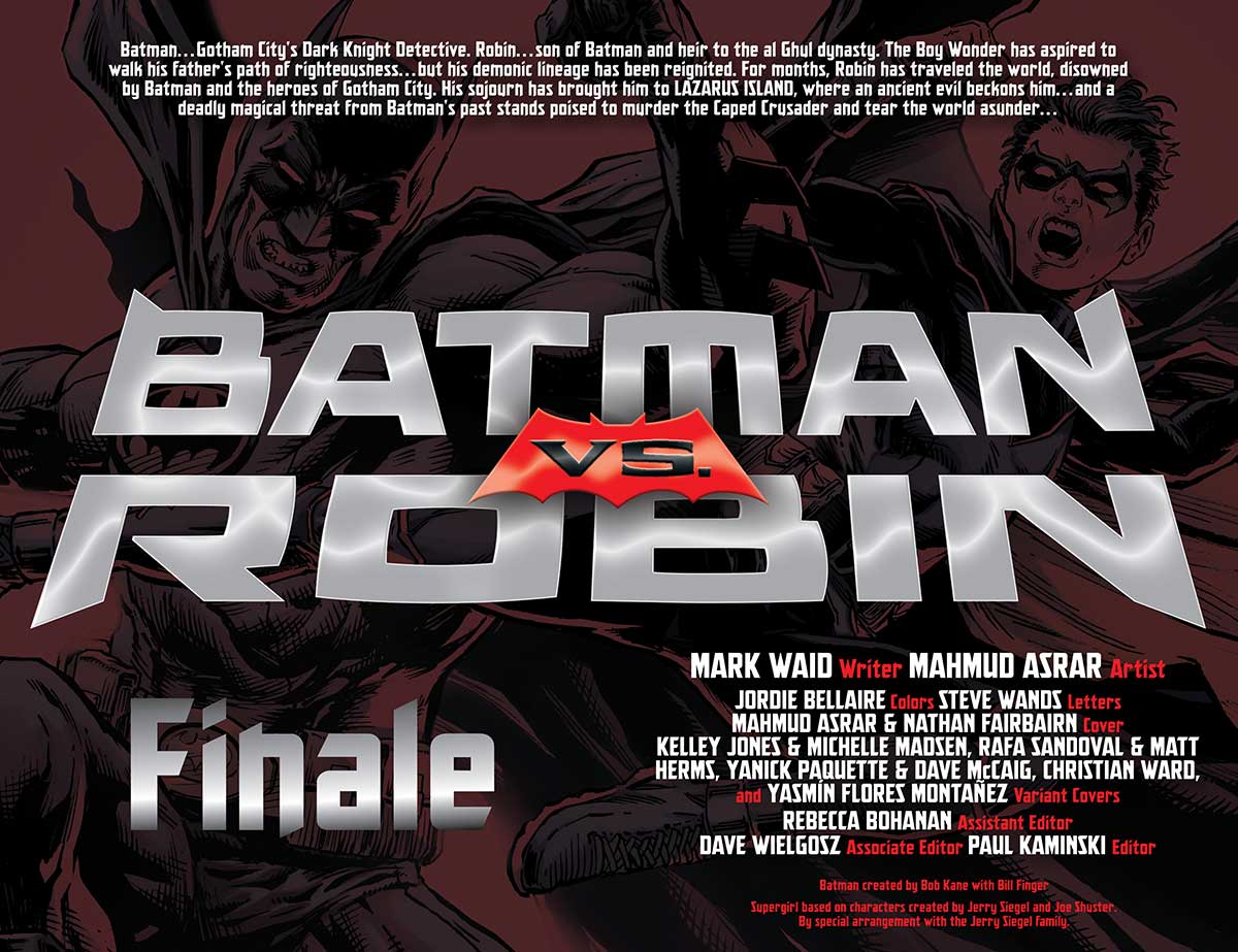 Batman vs Robin #5 (of 5) (Cover F - 1:50 Yasmin Flores Montanez Card Stock  Variant)