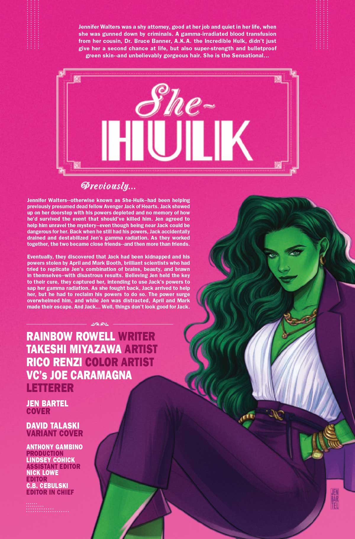 She-Hulk #10 B David Talaski Variant (02/22/2023) Marvel