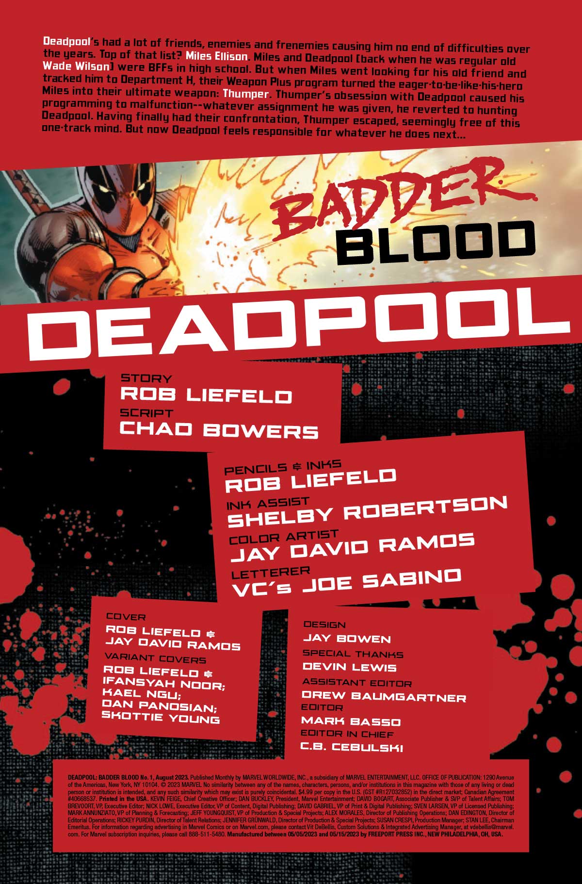 PREVIEW: Deadpool: Badder Blood #1 — Major Spoilers — Comic Book ...