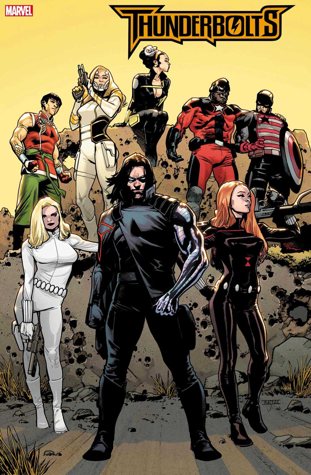 Bucky Barnes forms a new Thunderbolts team at Marvel Comics TBOLTS2023001 AsrarVar promo