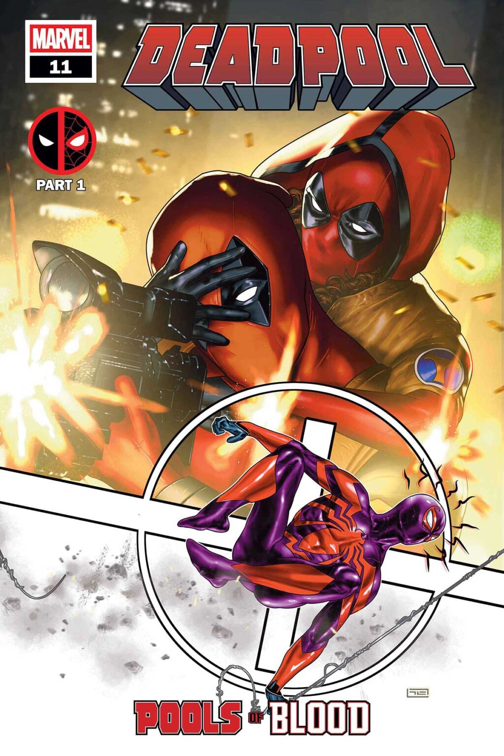Deadpool takes on Spider-Man in ‘Pools of Blood’ crossover DPOOL2024011 Cover