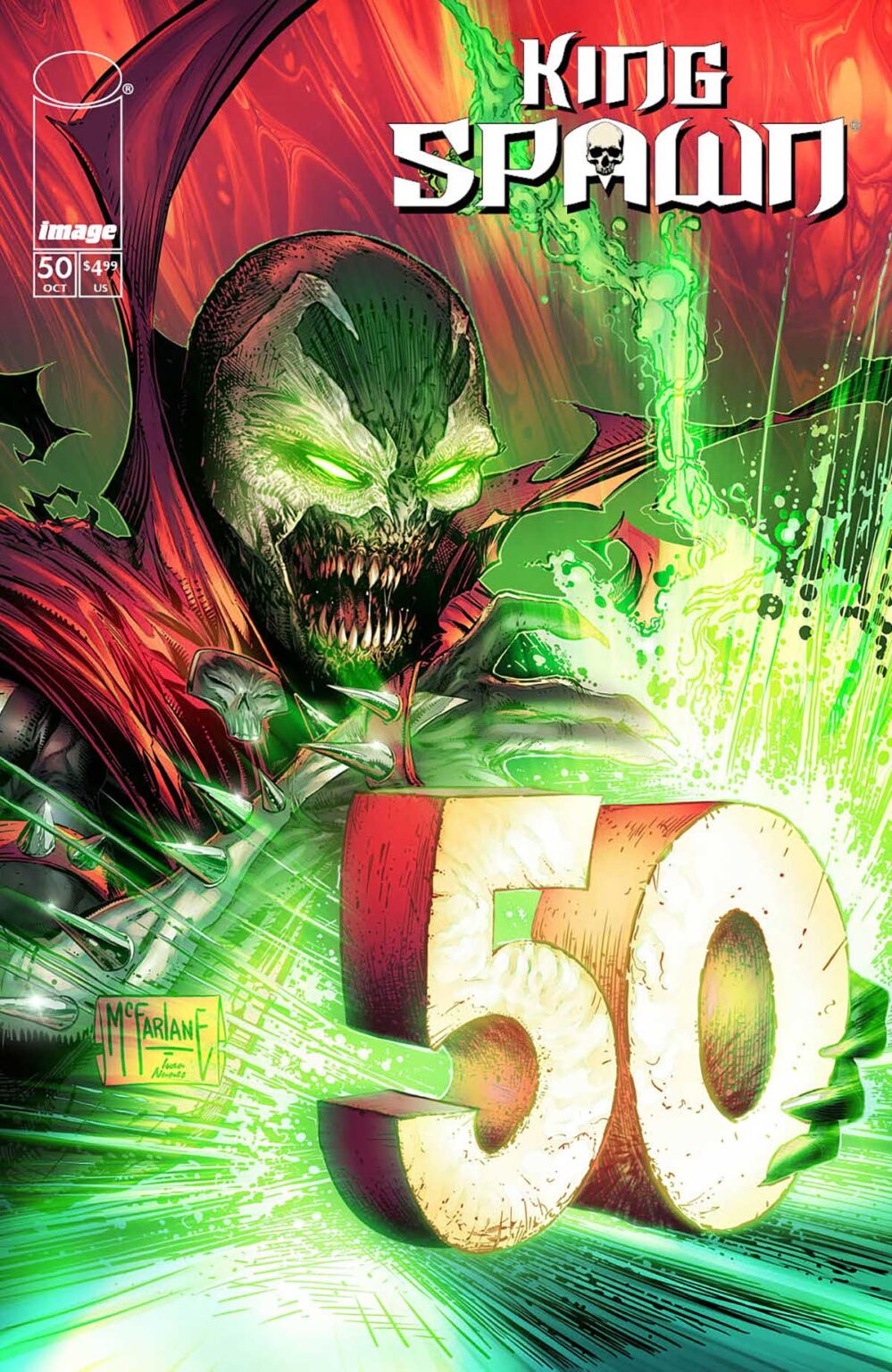 King Spawn #50 announces massive variant cover program KS50 CvrA McFarlane