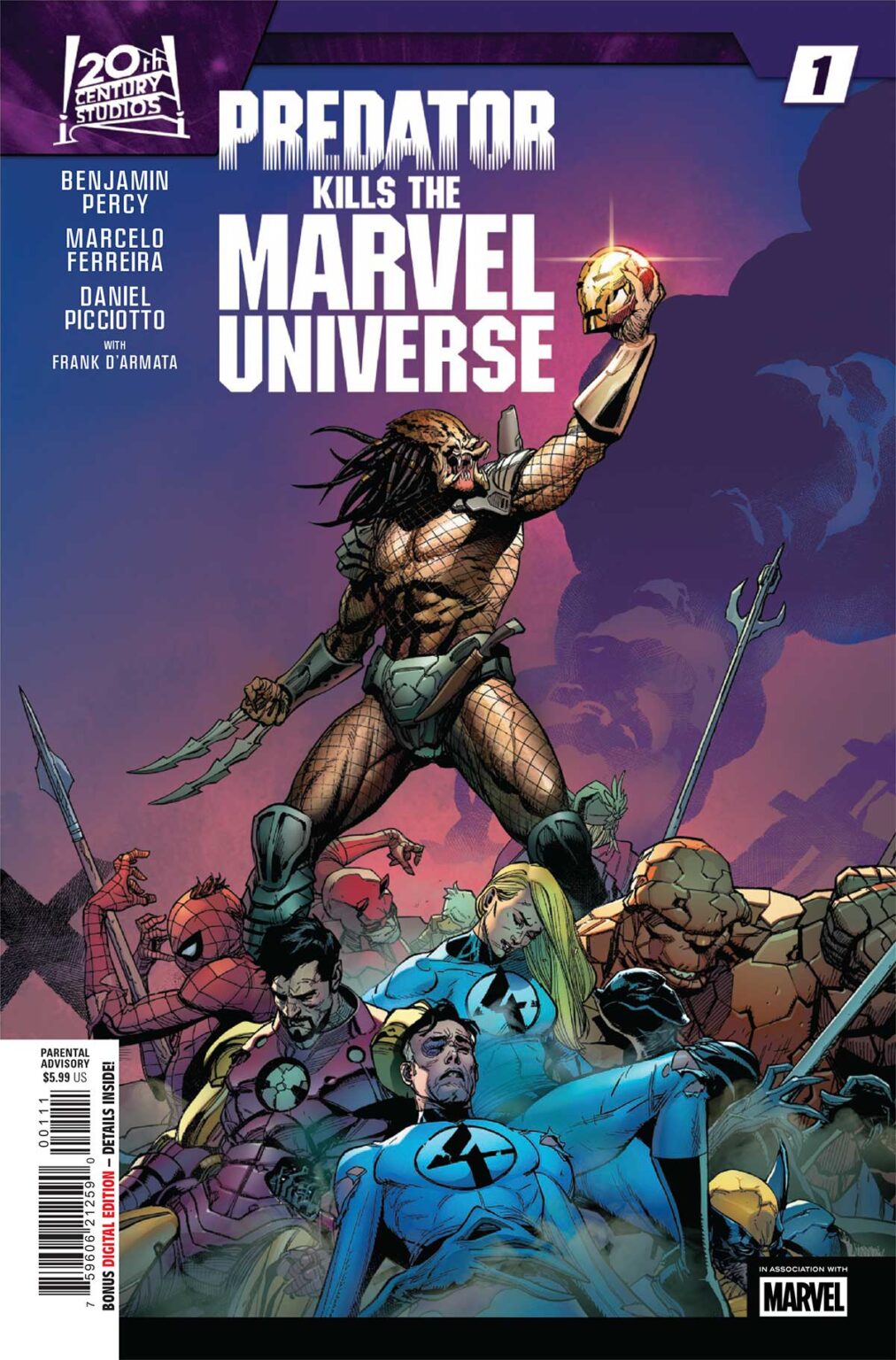 PREVIEW: Predator Kills the Marvel Universe #1 PREDATORKMU2025001 Preview 1