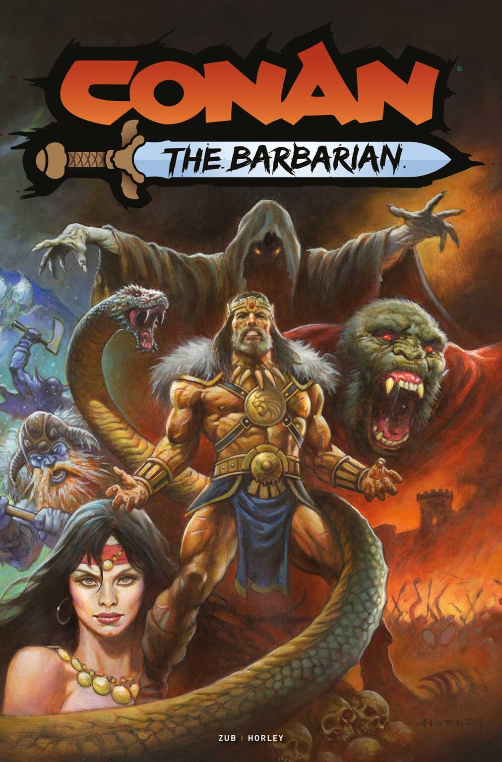 PREVIEW: Conan the Barbarian #25 Conan 25 Alex Horley Font cover