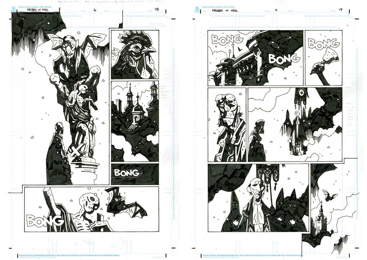 Mike Mignola's Hellboy in Hell Book 2 Artist's Edition on the way 11 Hellboy in Hell book 2 preview pages 19 20